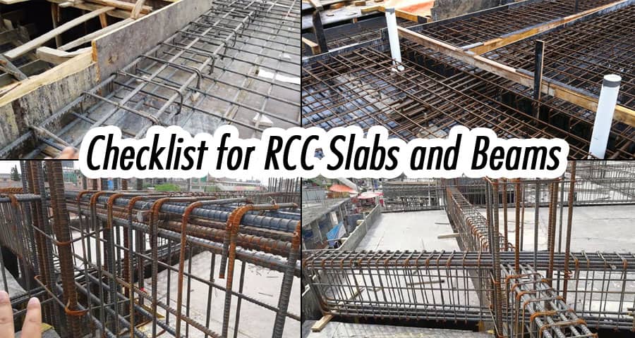 Some Vital Checklist For Rcc Slabs And Beams