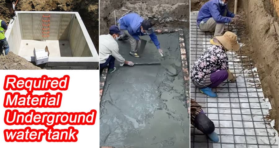 How to calculate the required material of any underground water tank