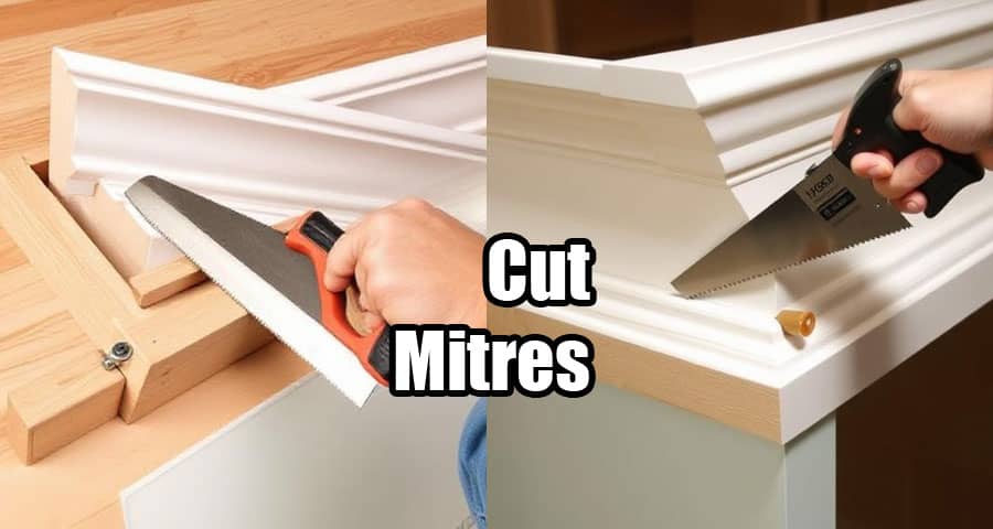 How Do I Cut Mitres on Cornices Using a Hand Tool?