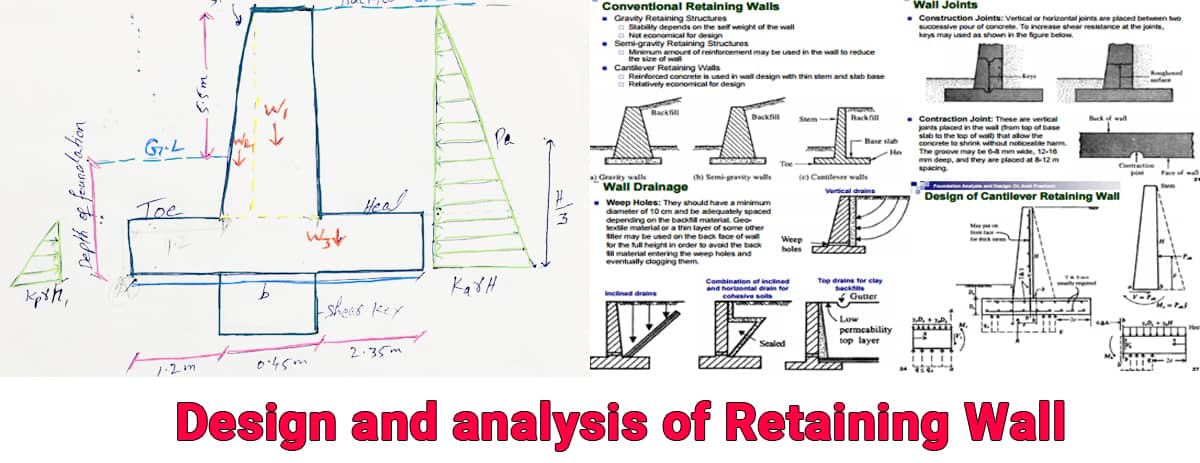 Design and analysis of Retaining Wall