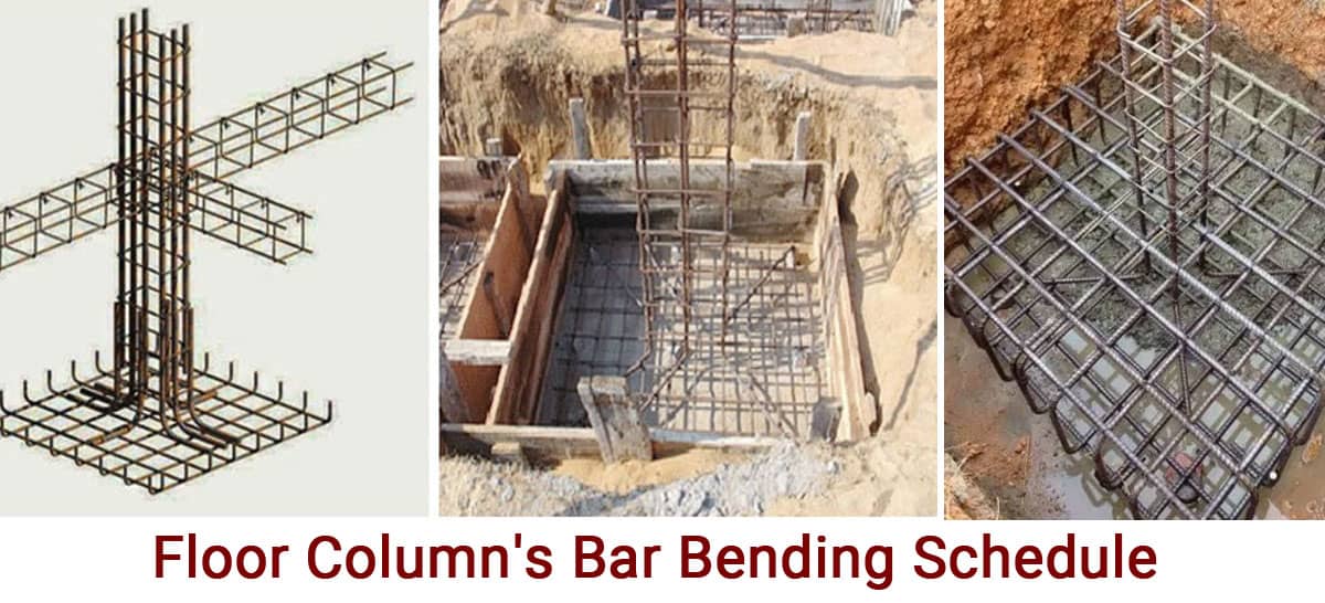A Floor Column's Bar Bending Schedule