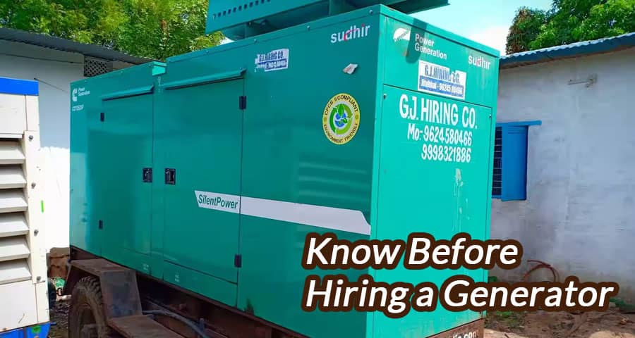 Need to Know Before Hiring a Generator