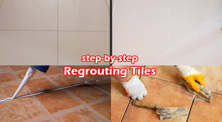 Regrouting tiles step-by-step