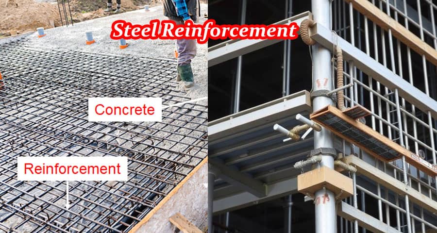 What is the Steel Reinforcement Application in Building Construction?