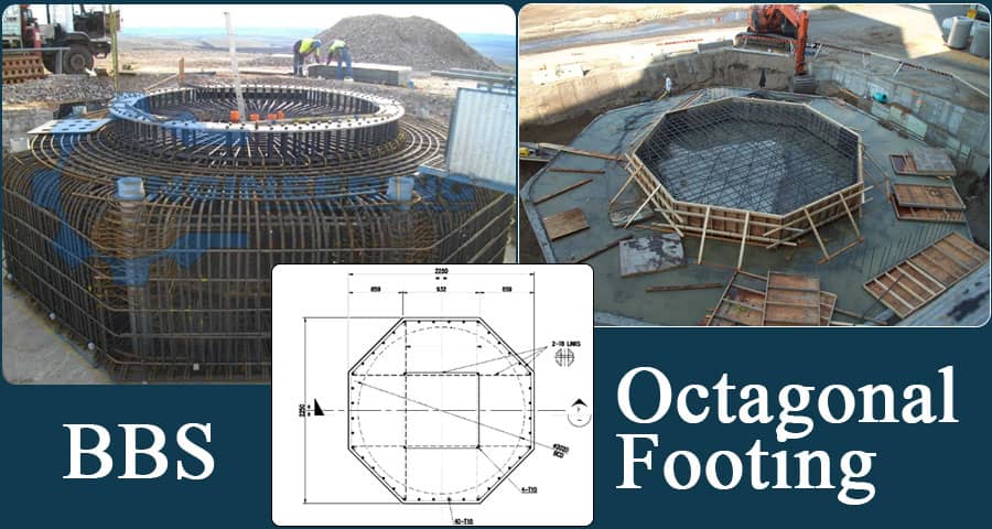 Calculate Bar Bending Schedule of Octagonal Footing