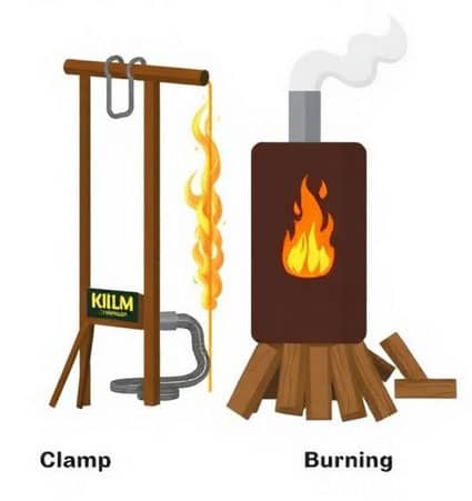 Different Between Clamp Burning and Kiln Burning