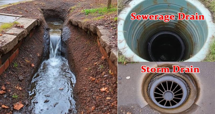 Difference Between Sewerage and Storm Drain