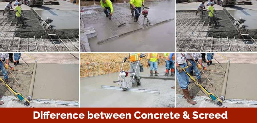 Difference between Concrete & Screed