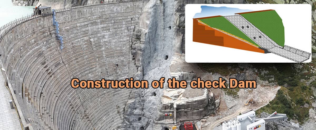 Construction of the check Dam