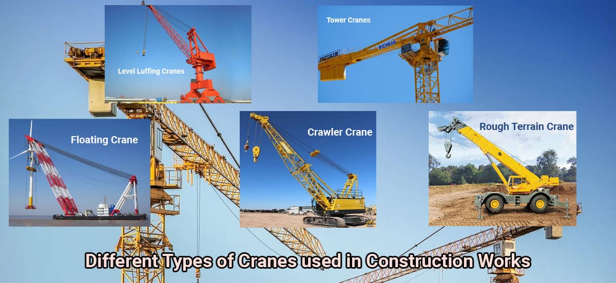 Different Types of Cranes used in Construction Works