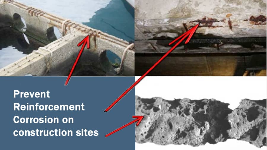 Prevent Reinforcement Corrosion on construction sites